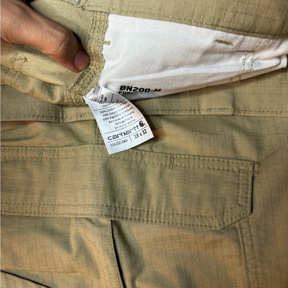 Kaki carhartt cargos 38x32